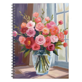 Autumn Rose Bouquet Floral Fall Notitieboek