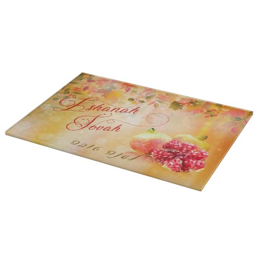 Autumn Rosh Hashanah Hebrew Challah Snijplank (Hoek)