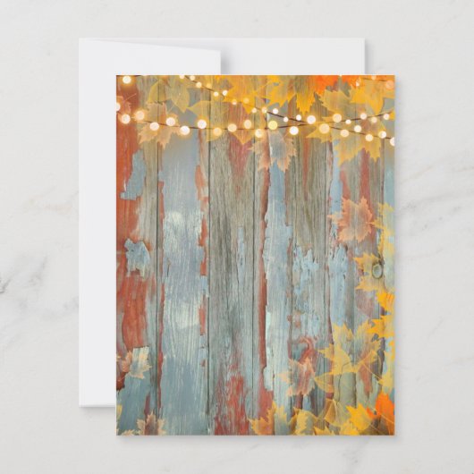 Autumn Rust Lights Brunch en Bubble Invitations Kaart (Achterkant)