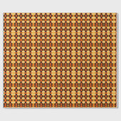 Autumn Rustic Argyle Plaid Orange, Brown & Cream Cadeaupapier (Vlak)