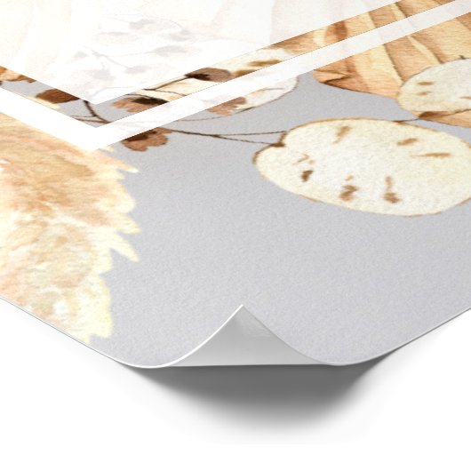 Autumn Rustic Boho Vrijgezellenfeest Welkom Poster (Hoek)