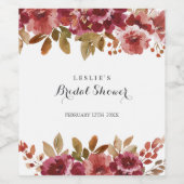 Autumn Rustic Brunch & Bubble Vrijgezellenfeest Wijn Etiket (Enkel label)