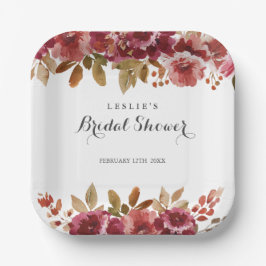 Autumn Rustic Brunch & Bubbly Bridal Shower Papieren Bordje