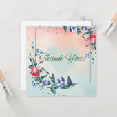 Autumn Rustic Burgundy Calligraphy Flat Wedding P Kaart (Voorkant / Achterkant in situ)