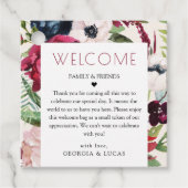 Autumn Rustic Burgundy Navy Modern Weddenschap Wel Bedankjes Labels (Voorkant)