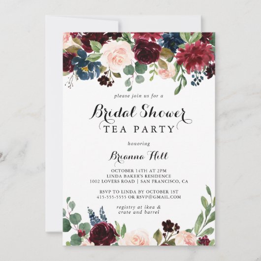 Autumn Rustic Calligraphy Vrijgezellenfeest Tea Pa Kaart (Voorkant)