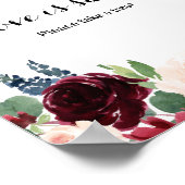 Autumn Rustic Dazzling Burgundy Love is Sweet Poster (Hoek)