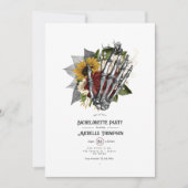 Autumn Rustic Floral Gothic Bachelorette Kaart (Voorkant)