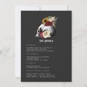 Autumn Rustic Floral Gothic Bachelorette Weekend Kaart (Achterkant)