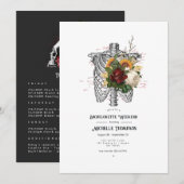 Autumn Rustic Floral Gothic Bachelorette Weekend Kaart (Voorkant / Achterkant)