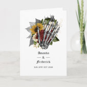 Autumn Rustic Floral Gothic Wedding Programma (Voorkant)