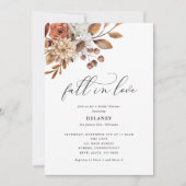 Autumn Rustic Floral, Herfst in Love Vrijgezellenf Kaart (Voorkant)