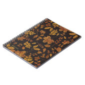Autumn Rustic Golden Leaves Elegant Herfst Notitieboek (Linkerzijde)