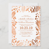 Autumn Rustic Herfst Woodland Wedding Kaart (Voorkant)
