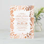 Autumn Rustic Herfst Woodland Wedding Kaart (Staand voorkant)