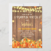 Autumn Rustic Pumpkin Patch Birthday Kaart (Voorkant)