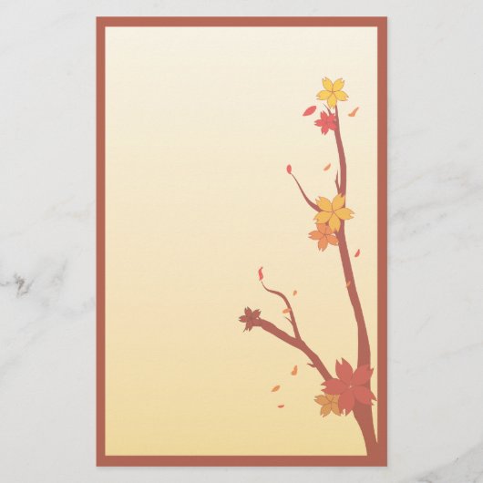 Autumn Sakura Briefpapier (Voorkant)