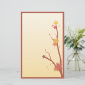 Autumn Sakura Briefpapier (Staand voorkant)