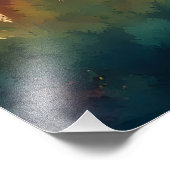 Autumn Sasquatch kleurrijk landschap Foto Afdruk (Hoek)