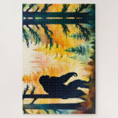 Autumn Sasquatch kleurrijk landschap Legpuzzel (Verticaal)