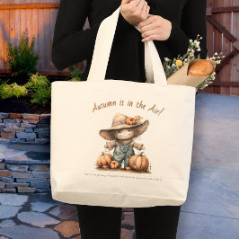 Autumn Scarecrow Inspirerend grote Canvas tas