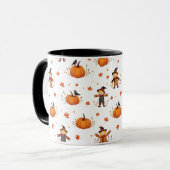 Autumn Scarecrow pompoen patroon Mok (Voorkant links)