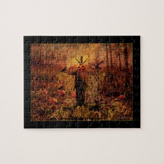 Autumn Scarecrow Pumpkin Patch Puzzle Legpuzzel (Horizontaal)
