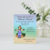 Autumn Scarecrow Pumpkin-uitnodigingen Kaart (Staand voorkant)