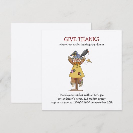 Autumn Scarecrows Kaart (Voorkant / Achterkant)