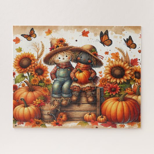Autumn Scarecrows puzzel (Horizontaal)