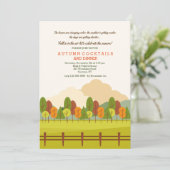 Autumn Scene Invitation Kaart (Staand voorkant)
