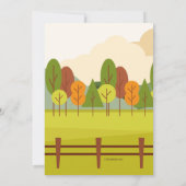 Autumn Scene Invitation Kaart (Achterkant)