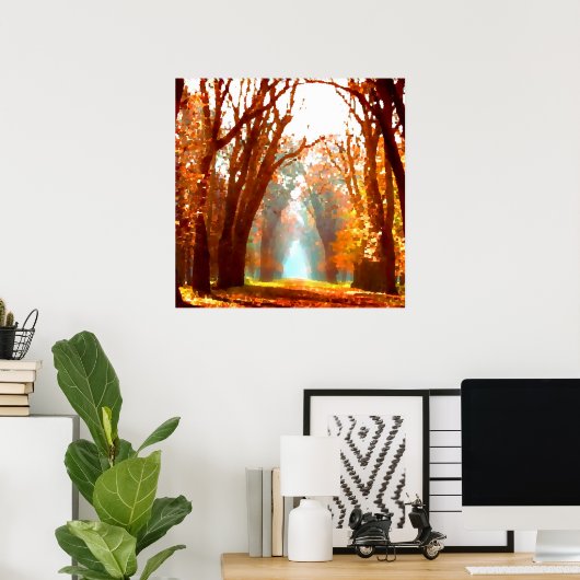 Autumn Scene Poster (Thuiskantoor)