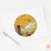Autumn Scene Ronde Sticker (Envelop)