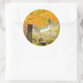 Autumn Scene Ronde Sticker (Tas)