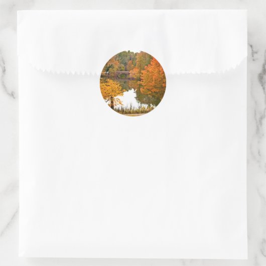 Autumn Scene Ronde Sticker (Tas)