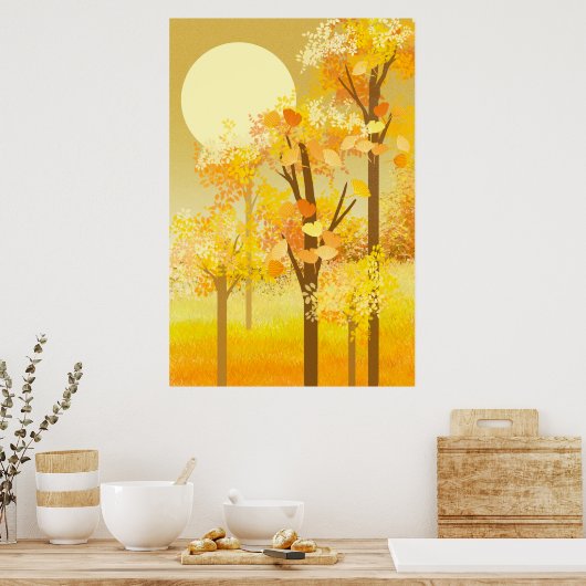 Autumn Scenery Poster (Keuken)