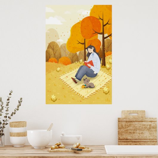 Autumn Scenery Poster (Keuken)