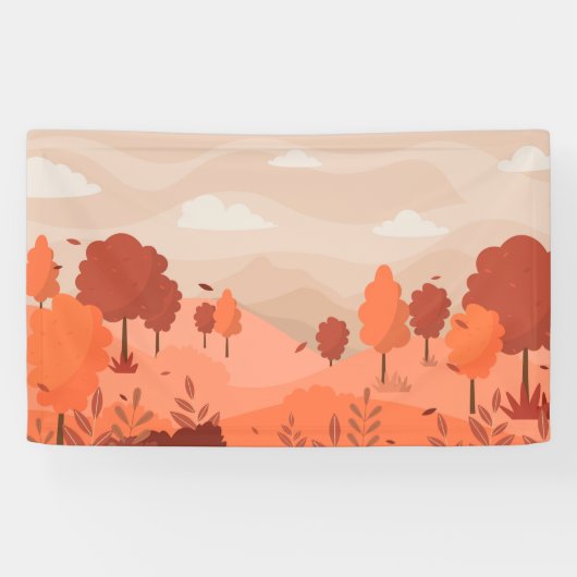 Autumn Scenery Spandoek (Horizontaal)
