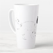 Autumn Scent Patrol, twee honden Latte Mok (Linkerhoek)