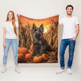 Autumn Scottie Fleece Deken