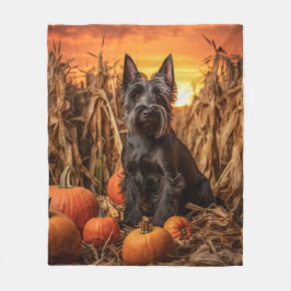 Autumn Scottie Fleece Deken