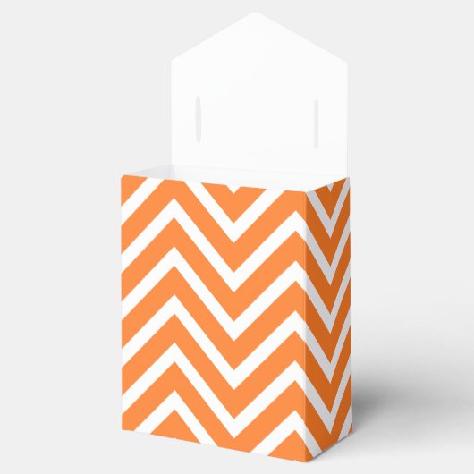 Autumn Season Chevron Pattern Favor Box Bedankdoosjes (Geopend)