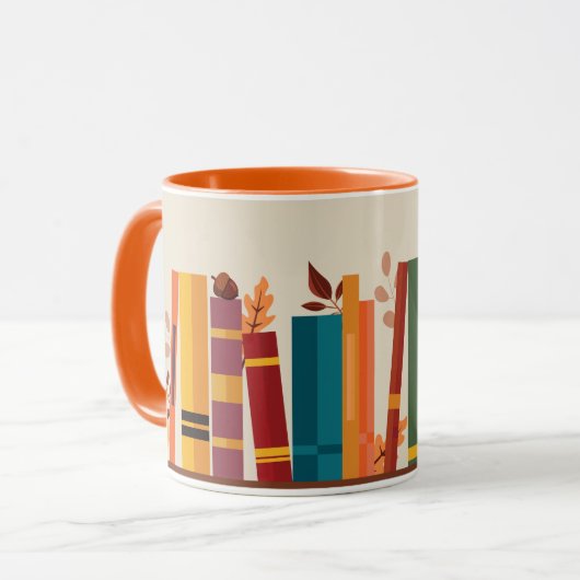 Autumn season cozy book stack  Taza Mok (Voorkant links)