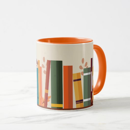 Autumn season cozy book stack  Taza Mok (Voorkant rechts)