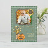 Autumn Season Photo Invitation Kaart (Staand voorkant)