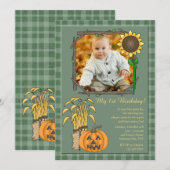 Autumn Season Photo Invitation Kaart (Voorkant / Achterkant)