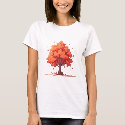 Autumn Serenity Tree T-shirt (Voorkant)