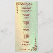 Autumn Shades Green and Yellow Wedding Rack Kaart (Achterkant)