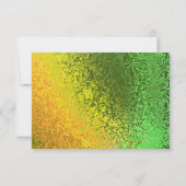 Autumn Shades Green Yellow Wedding Vert Menu RSVP Kaart (Achterkant)